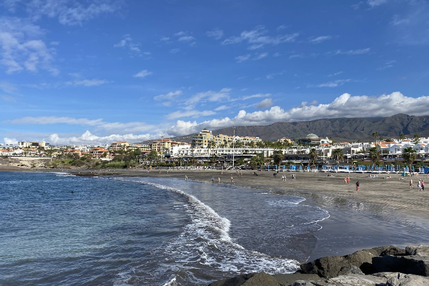 Family promenade walk in Costa Adeje Spain