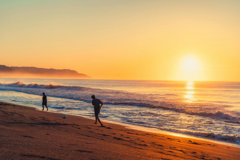 sunset in Tenerife ocean horizon from Costa Adeje